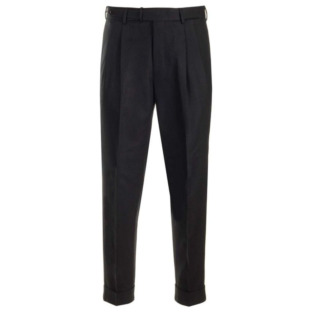 Pt Torino Men Wool And Cashmere Flannel Trousers